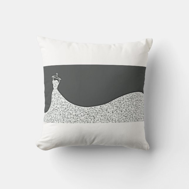 Coussin Coupe mariage polyester lancer oreiller. (Recto)