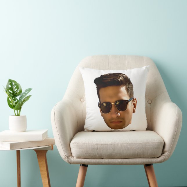 Coussin Coupe personnalisée de visage pour fête de bachelo (Chaise)