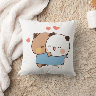 Coussin couple Bubu et dudu Milk et Mocha Bears Kawaii