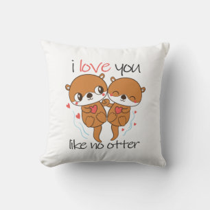 Coussin Couple Cadeau Je T'Aime Pas De Otter