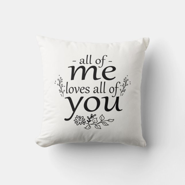 Coussin Couple Cadeau Moi Tous Vous Aime Tous (Recto)