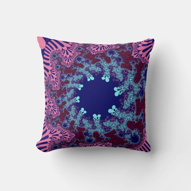Coussin Couple Coup de soleil bleu rose (Recto)
