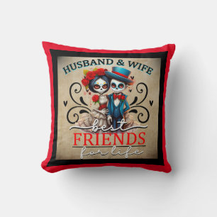 Coussin Couple Couple Sugar Crâne