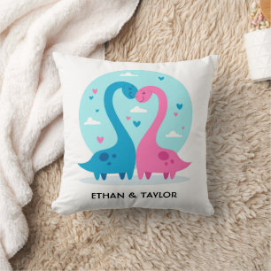 Coussin Couple de dinosaures mignons Saint-Valentin person