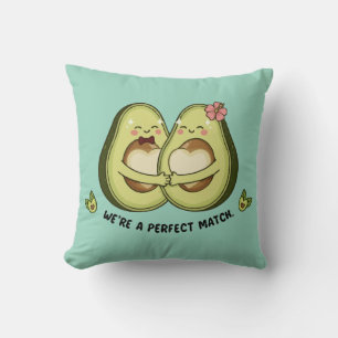 Coussin Couple de jolis avocats "Nous sommes faits l'un po