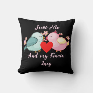 Coussin couple de la Saint-Valentin doux personnalisé sur 