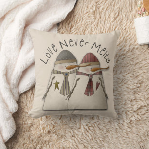 Coussin Couple de neige