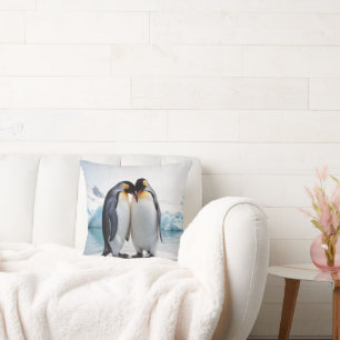 Coussin Couple De Pingouin Sur Un Iceberg