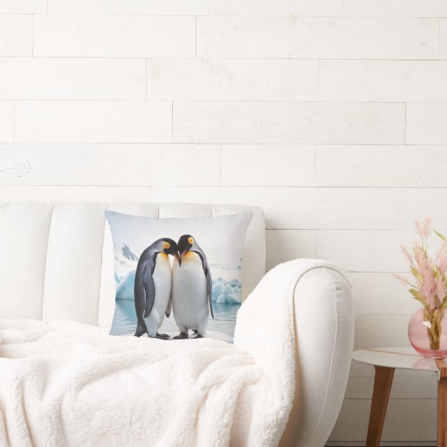 Coussin Couple De Pingouin Sur Un Iceberg (Canapé)