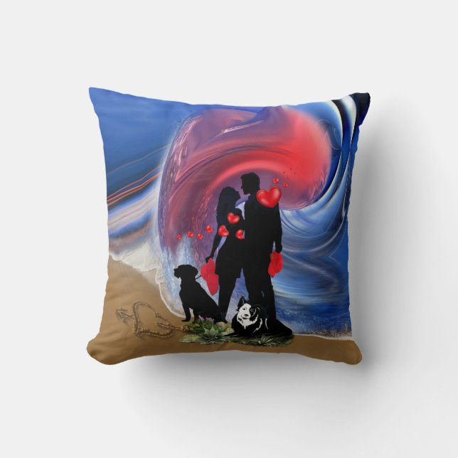 Coussin Couple de Saint Valentin (Recto)