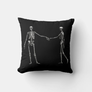 Coussin Couple de Skeletons dansants
