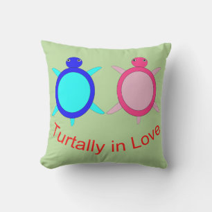 Coussin Couple de tortue mignonne