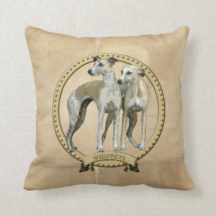 Coussin Couple de whippets