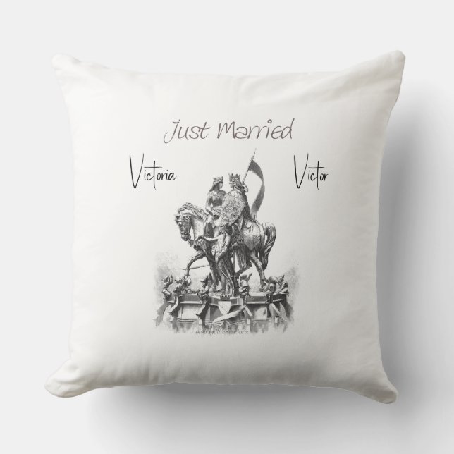 Coussin Couple Renaissance Marié À Cheval (Recto)