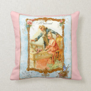 Coussin Couple romantique de Harpsicord & Bluebird