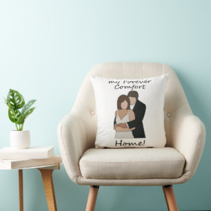 Coussin Couple Romantique Mon Chez Moi De Confort Pour Tou
