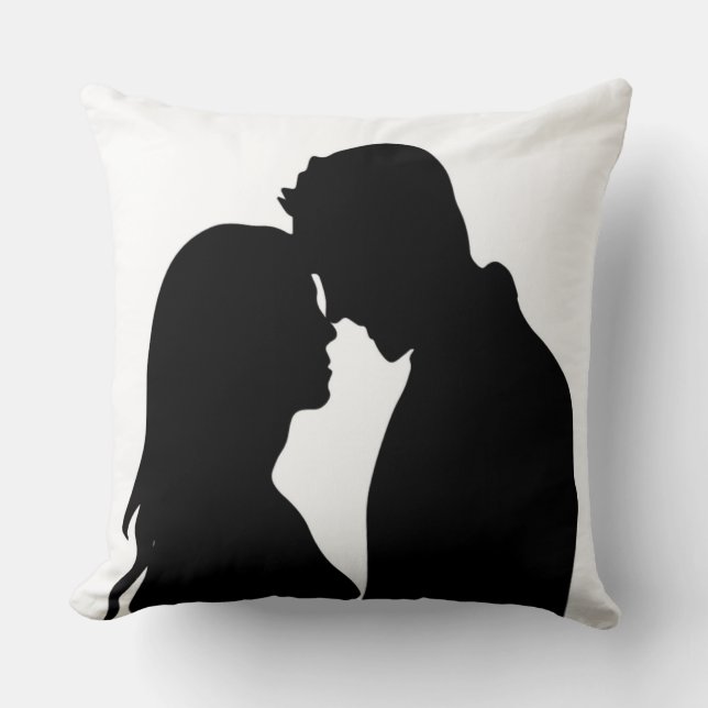 COUSSIN COUPLE ROMANTIQUE SILHOUETTE (Recto)