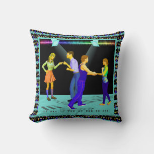 Coussin Couples De Danses Avec Des Points De Vue