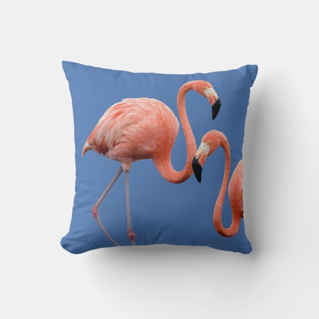 Coussin Couples de Flamant rose (Recto)