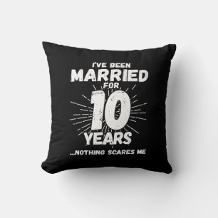Coussin Couples Mariés depuis 10 Ans Drôle 10e Anniversair