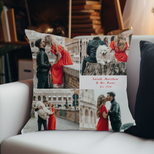 Coussin Couples modernes 4 Photo Collage
