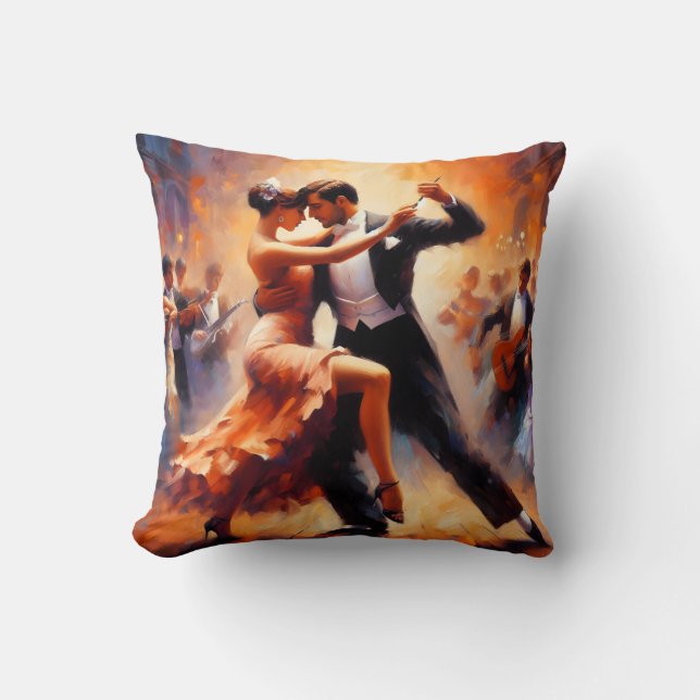 Coussin Couples romantiques et fantaisistes dansant (Recto)