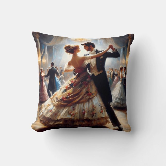 Coussin Couples romantiques et fantaisistes dansant (Recto)