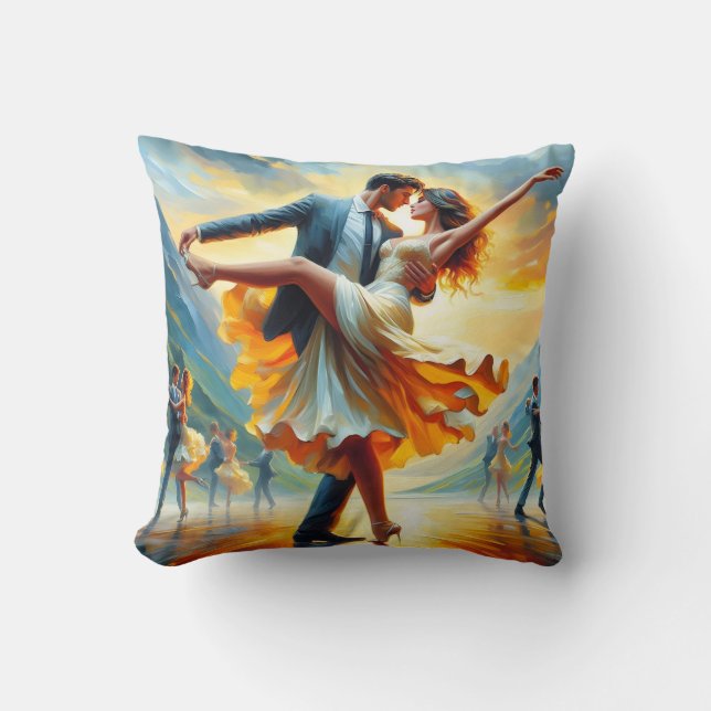 Coussin Couples romantiques et fantaisistes dansant (Recto)