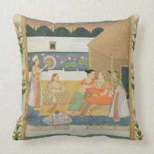 Coussin Couples sur une terrasse au coucher du soleil, du