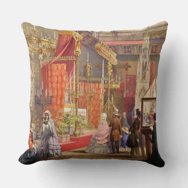 Coussin Cour médiévale, conçue par Pugin, plat 40 de " (Recto)