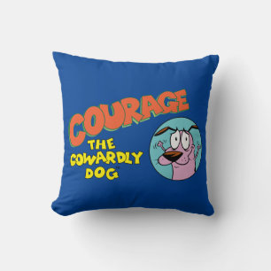 Coussin Courage du chien lâché   Afficher le logo