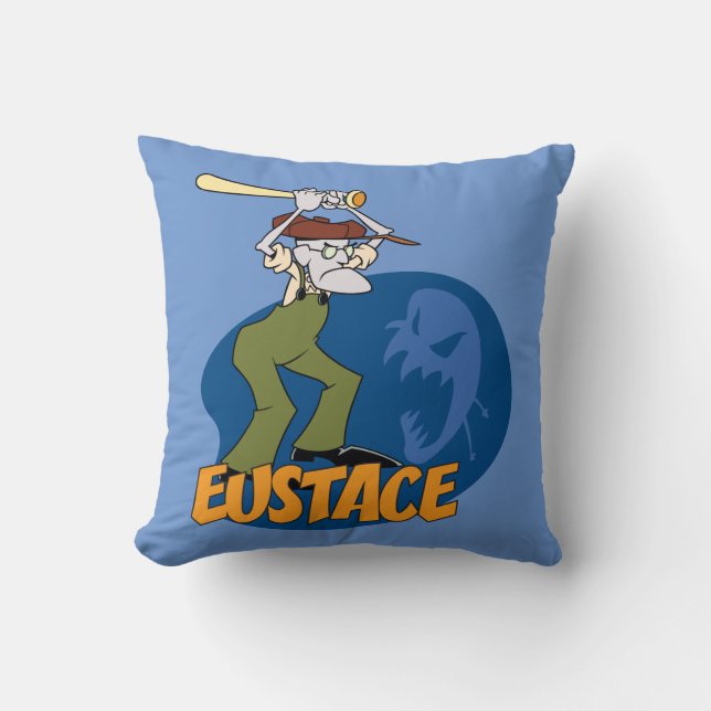 Coussin Courage du chien lâché | Eustace Graphic (Recto)