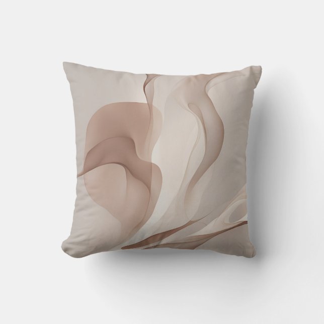Coussin "Courants organiques" | Formes dynamiques Art (Recto)