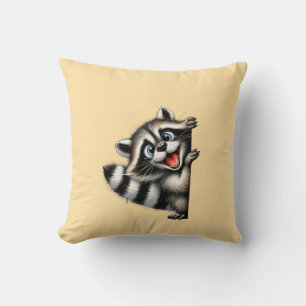 Coussin Courbe de Noël adorable Raccoon - Gif de Noël mign