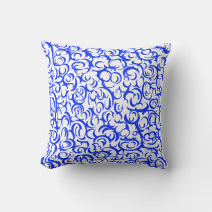 Coussin Courbes bleues