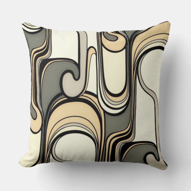 Coussin Courbes commerciales risquées (Recto)