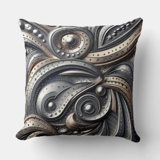Coussin courbes de métal riveté 