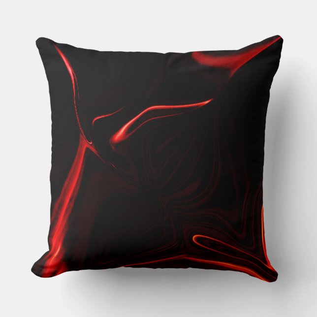 Coussin Courbes, ondulation dans le fond noir le plus fonc (Recto)