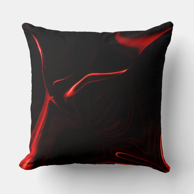 Coussin Courbes, ondulation dans le fond noir le plus fonc (Recto)