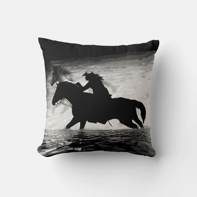 Coussin Courir avec des esprits - Chevaux Jeter l'oreiller (Recto)