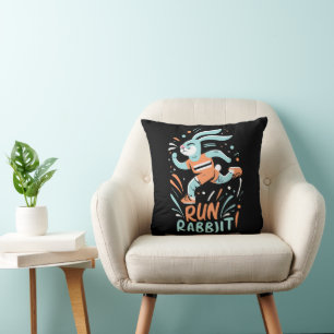 Coussin courir lapin marathon coureur lapin mignon