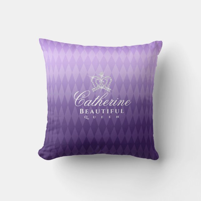 Coussin Couronne brillante luxe violet (Recto)