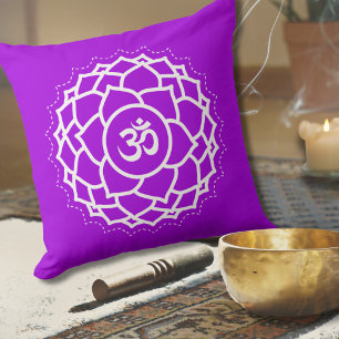 Coussin Couronne Chakra Sahasrara Pourpre Méditation