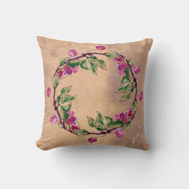Coussin Couronne de cerises par Alexandra Cook (Recto)