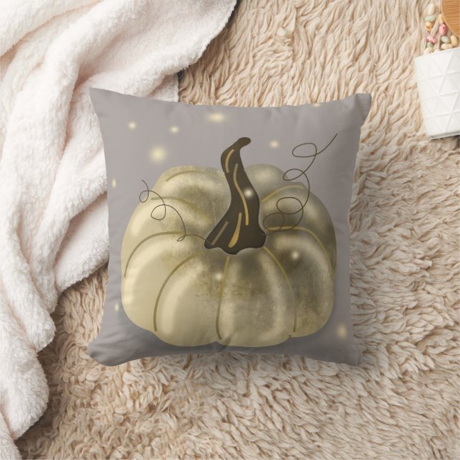 Coussin Couronne de citrouille joyeuse Halloween amusante (Couverture)