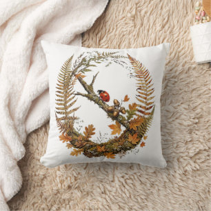 Coussin Couronne de coccinelle d'automne