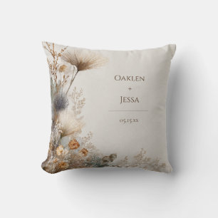 Coussin Couronne de coin avec texture de végétaux séchés d