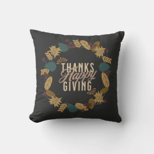 Coussin Couronne de fête moderne pour le dîner de Thanksgi