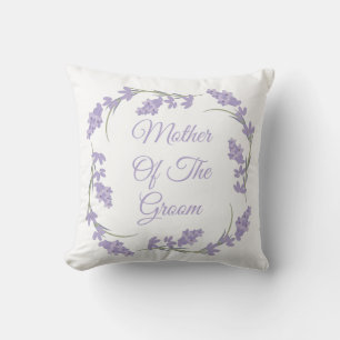 Coussin Couronne de fleurs lavande pour la mère du marié
