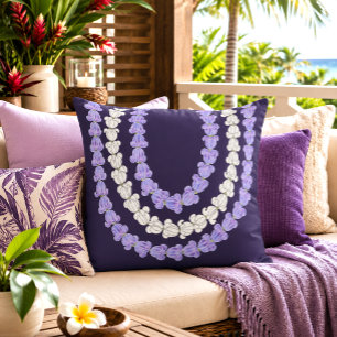 Coussin Couronne de fleurs lei hawaïenne